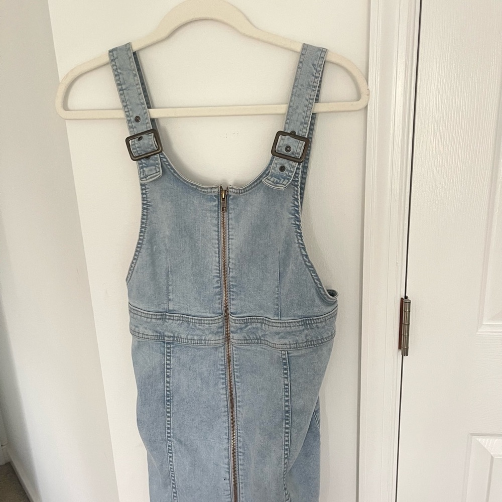 Denim Zip-Front Dress